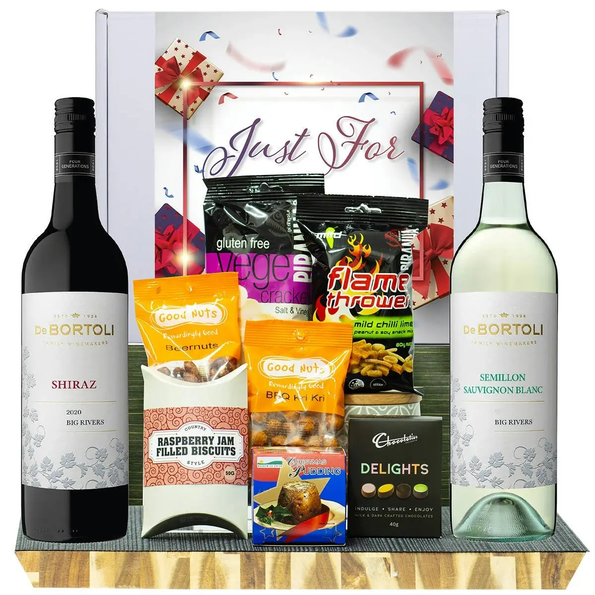 27023E Just For You Hamper with De Bortoli Big Rivers Shiraz