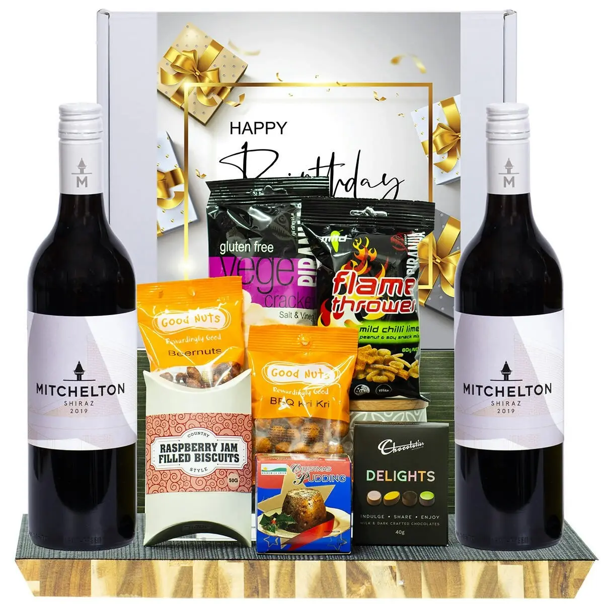 27051C Happy Birthday Hamper with Mitchelton Shiraz