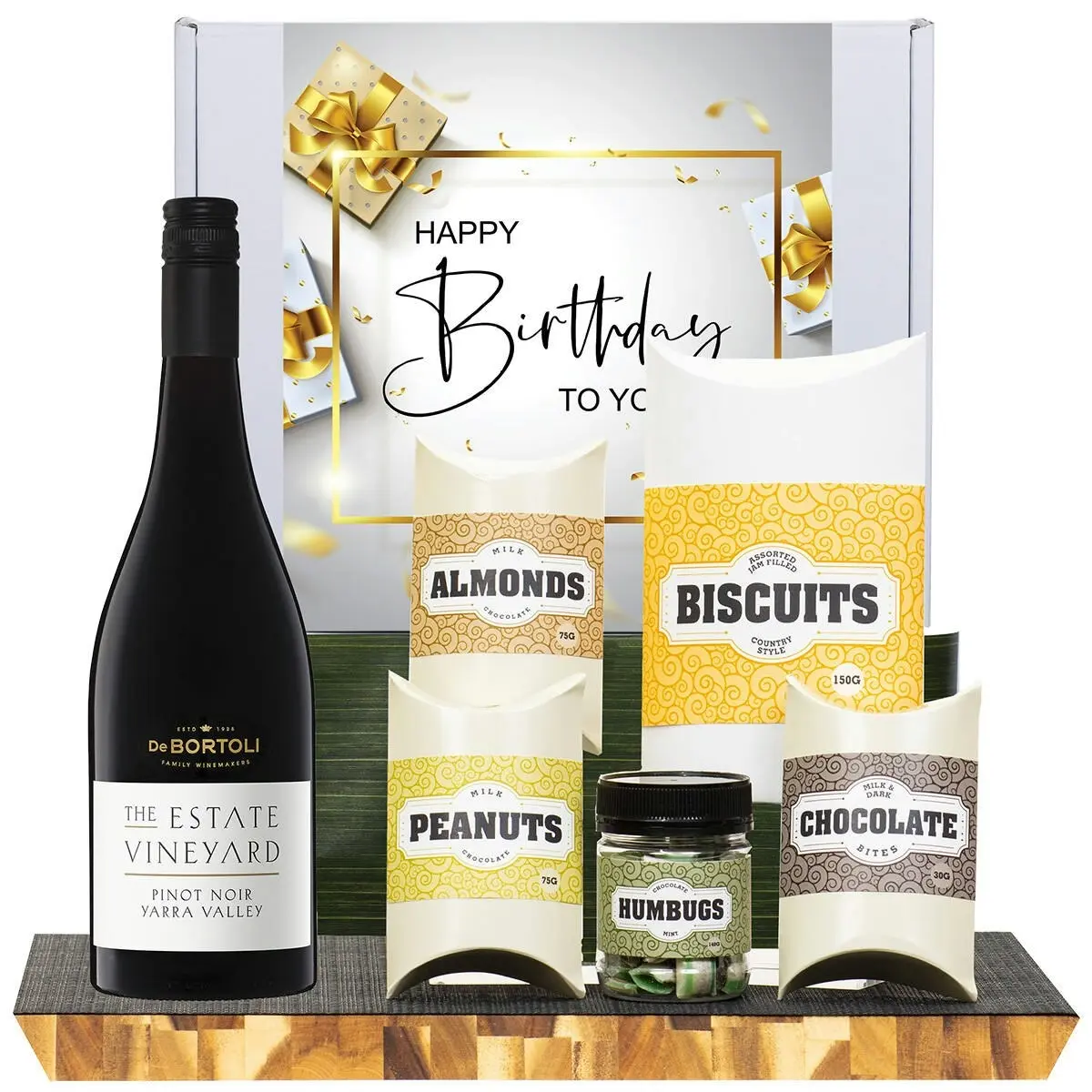 21427C Happy Birthday Gourmet Hamper with De Bortoli The Estate Collection