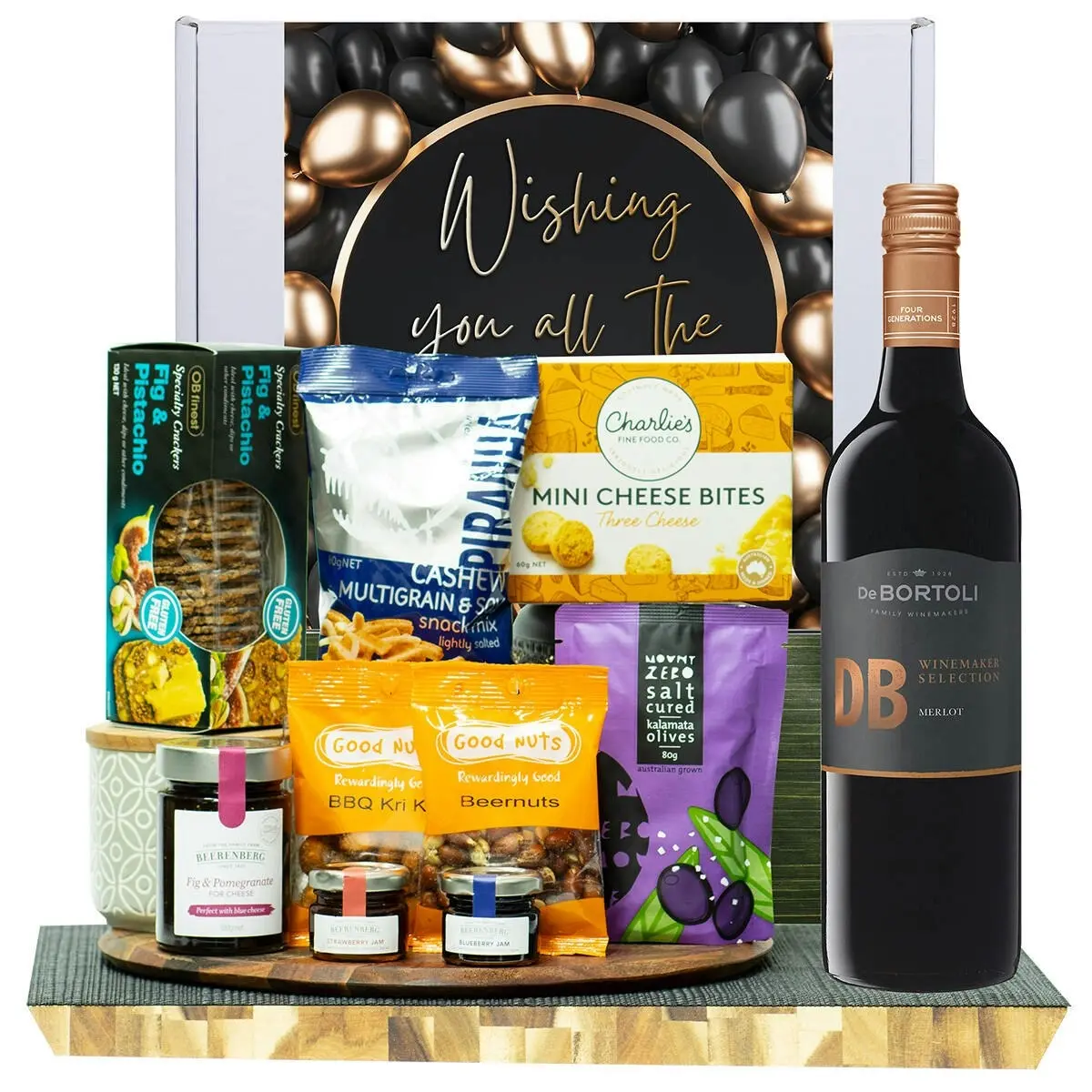 23224D All The Best Gourmet Hamper with De Bortoli DB Merlot