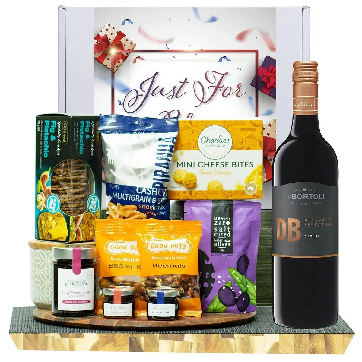 23224E Just For You Gourmet Hamper with De Bortoli DB Merlot