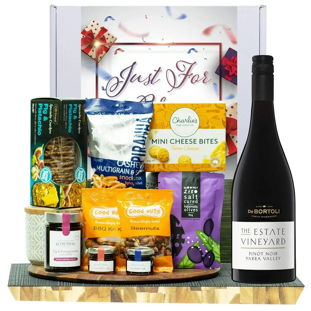 23227E Just For You Gourmet Hamper with De Bortoli The Estate Collection Pinot Noir