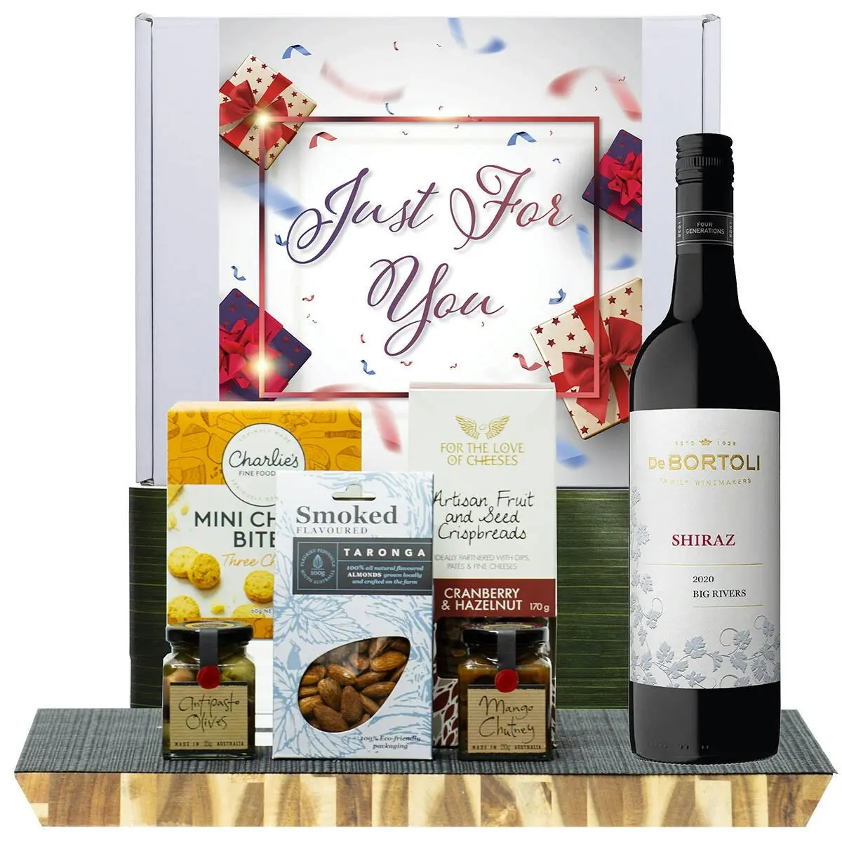 29921E Just For You Premium Gourmet Hamper with De Bortoli Big Rivers Shiraz