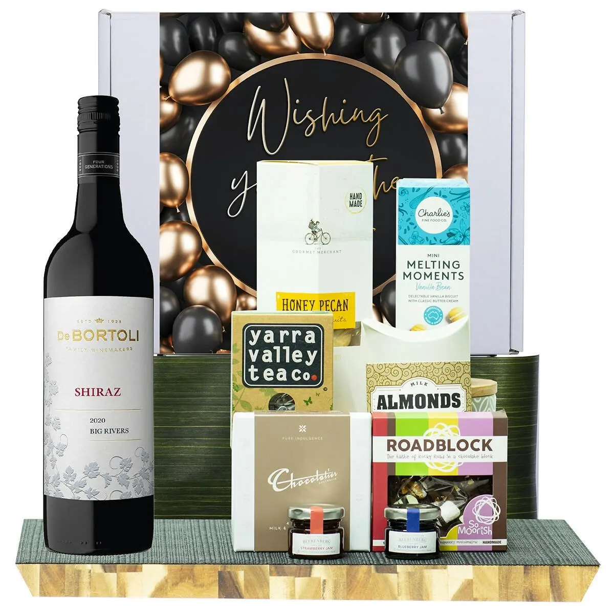 24121D All The Best Gourmet Hamper with De Bortoli Big Rivers Shiraz