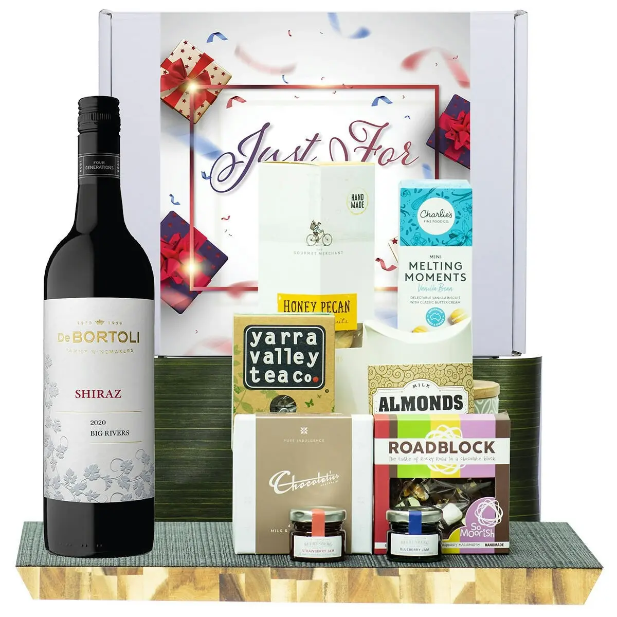 24121E Just For You Gourmet Hamper with De Bortoli Big Rivers Shiraz