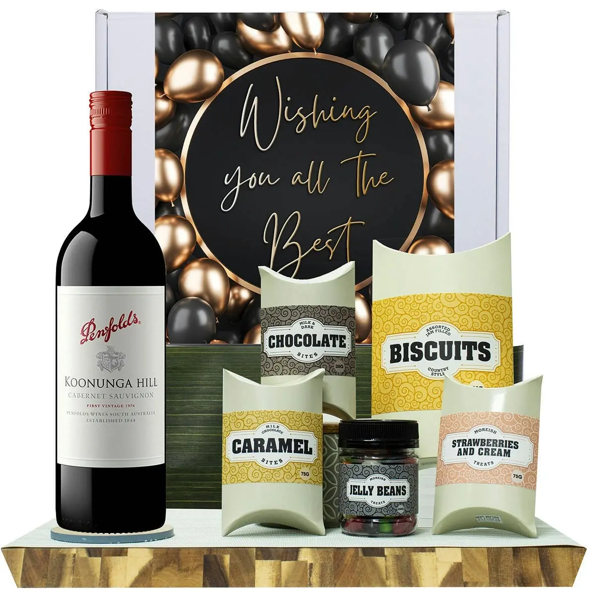 20502D All The Best Gourmet Hamper with Penfolds Koonunga Hill Cabernet Sauvignon