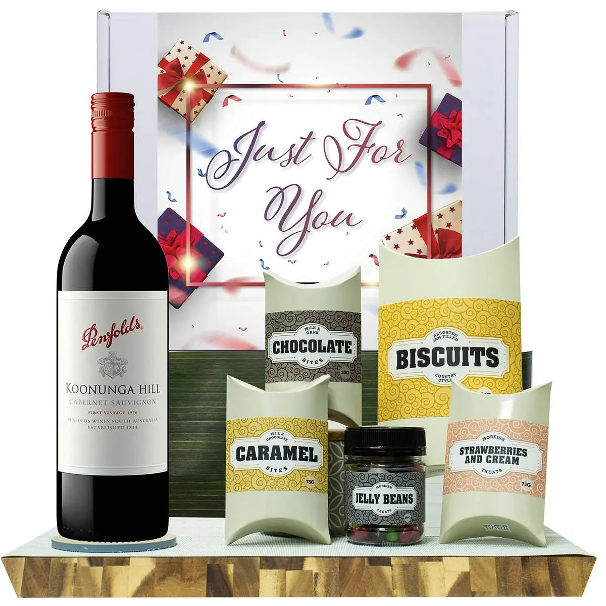 20502E Just For You Gourmet Hamper with Penfolds Koonunga Hill Cabernet Sauvignon