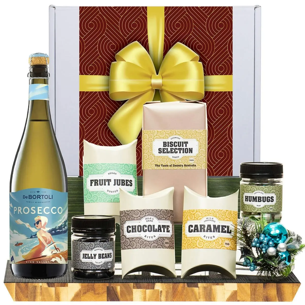 21737A Goumet Hamper with De Bortoli King Valley Prosecco