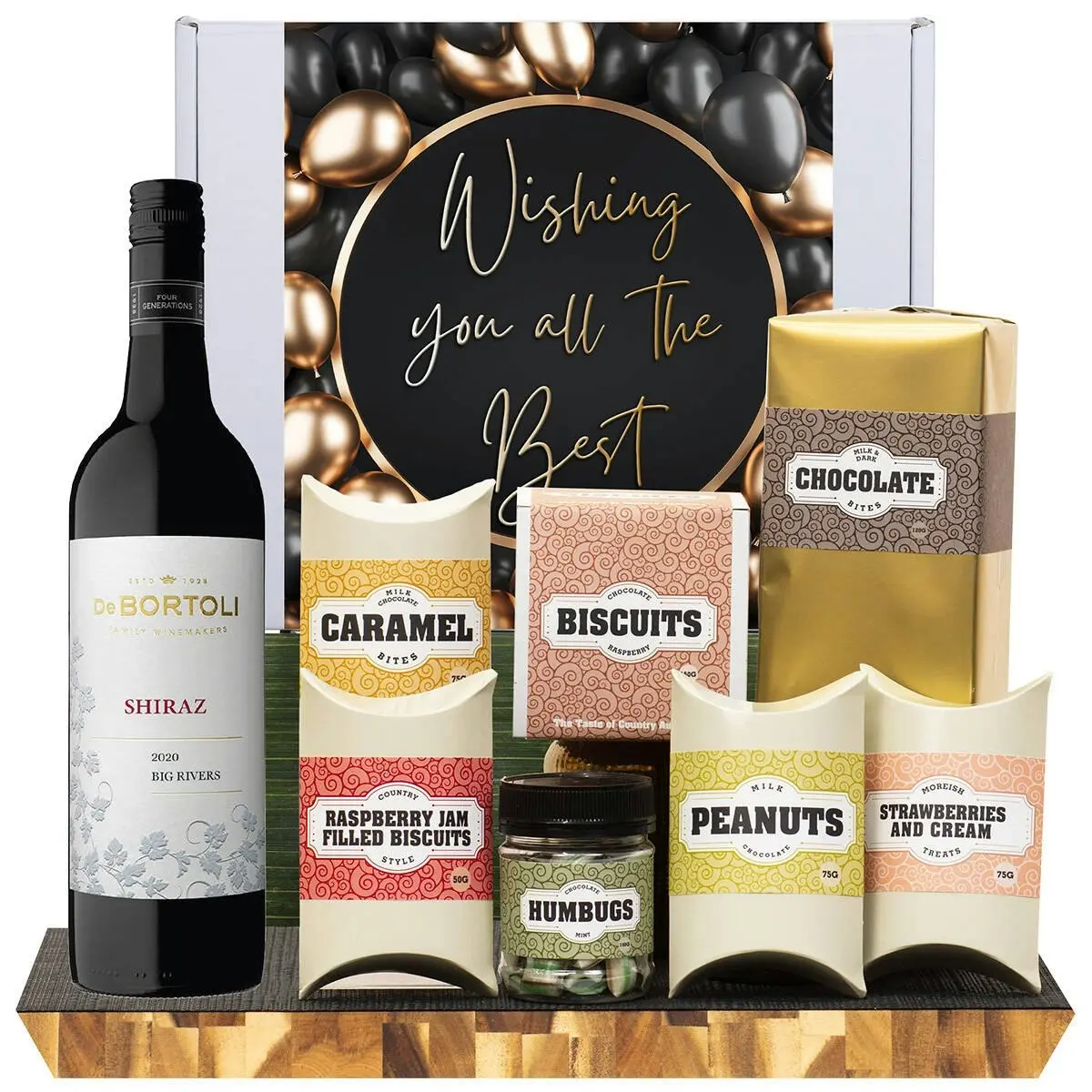 21821D All The Best Gourmet Hamper with De Bortoli Big Rivers Shiraz