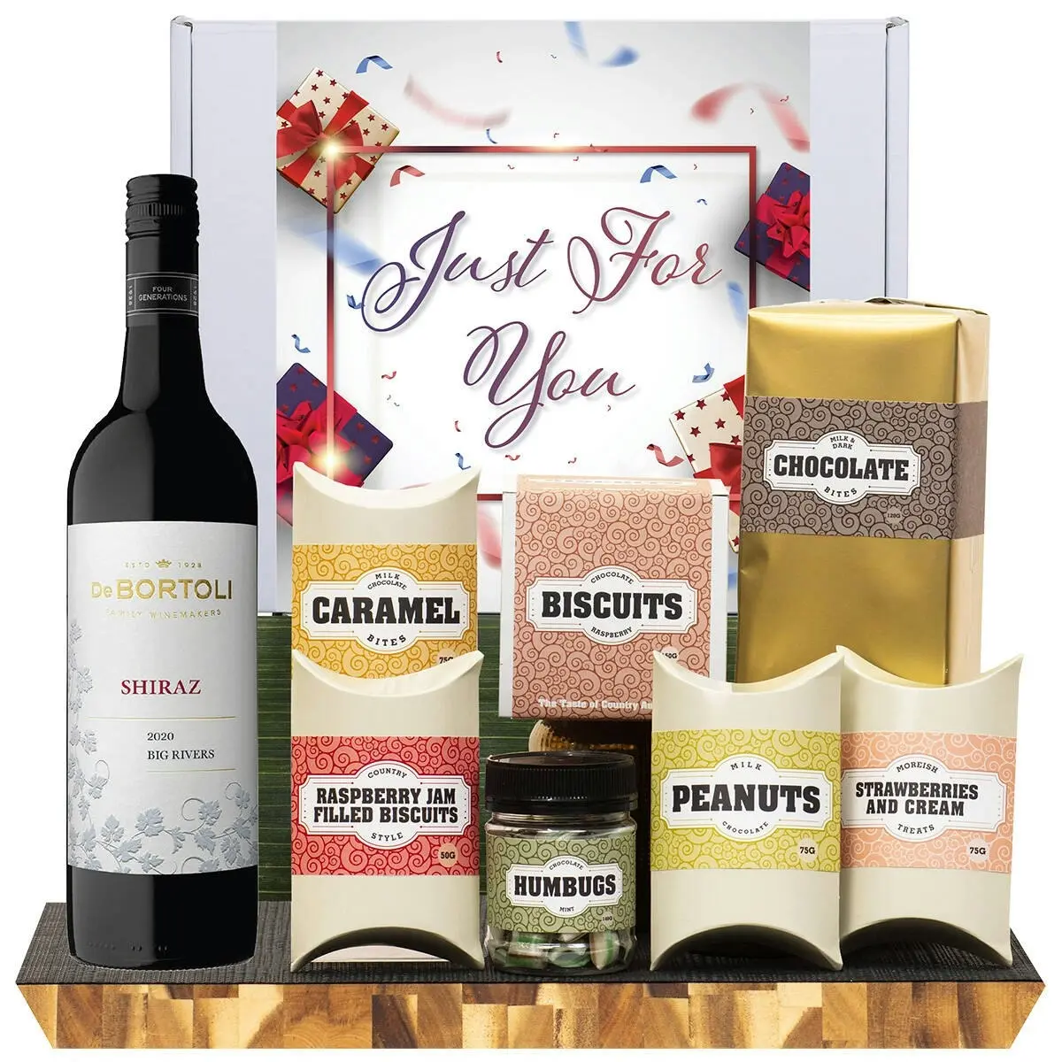 21821E Just For You Gourmet Hamper with De Bortoli Big Rivers Shiraz