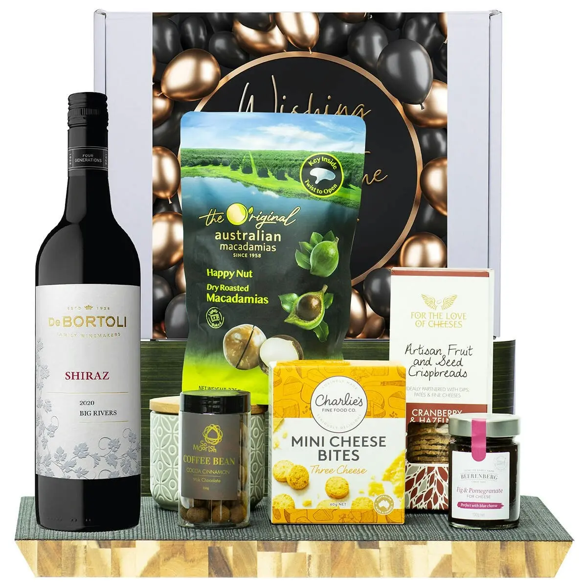 21921D All The Best Gourmet Hamper with De Bortoli Big Rivers Shiraz