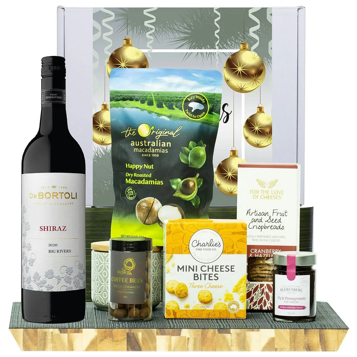 21921U Christmas Gourmet Hamper with De Bortoli Big Rivers Shiraz