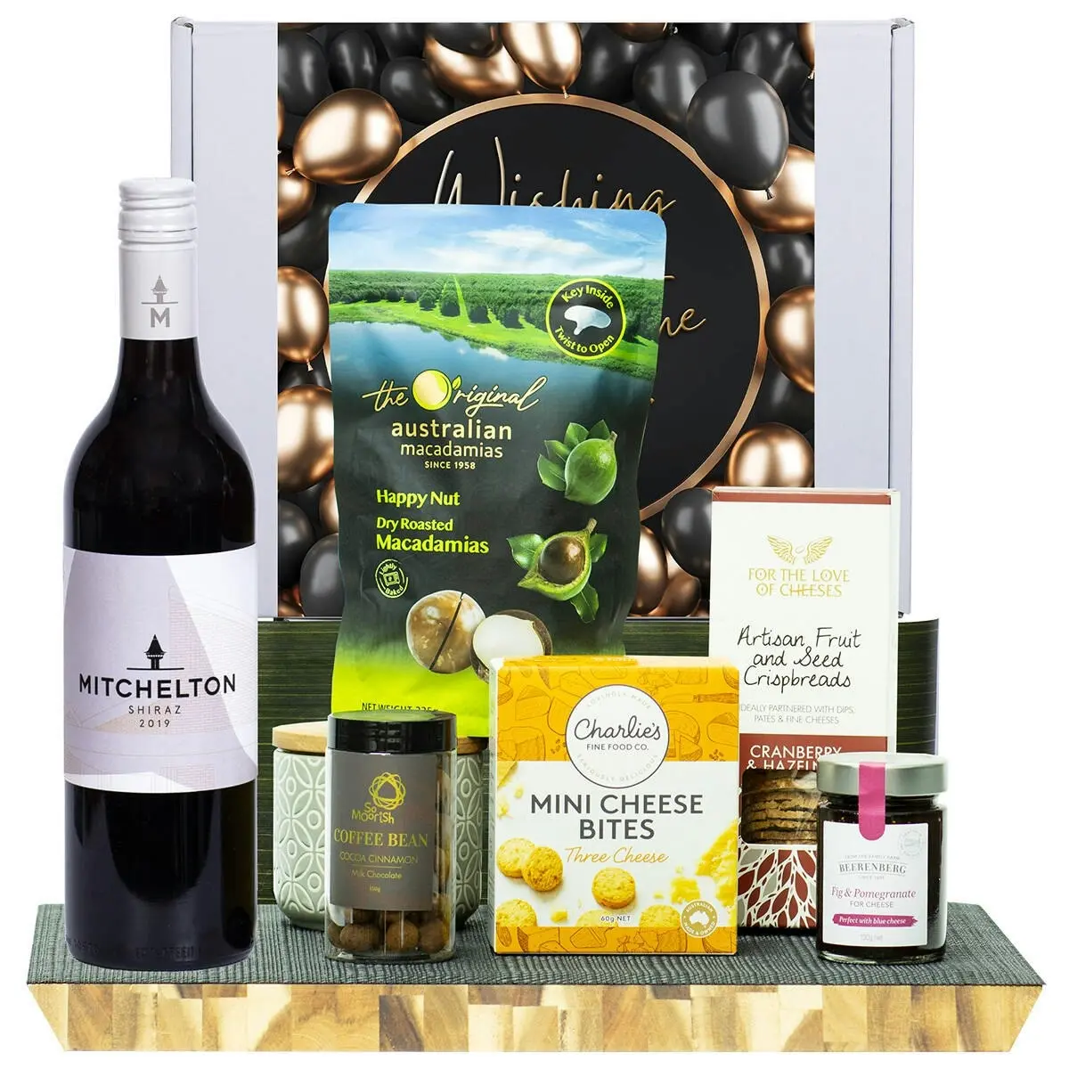 21951D All The Best Gourmet Hamper with Mitchelton Shiraz