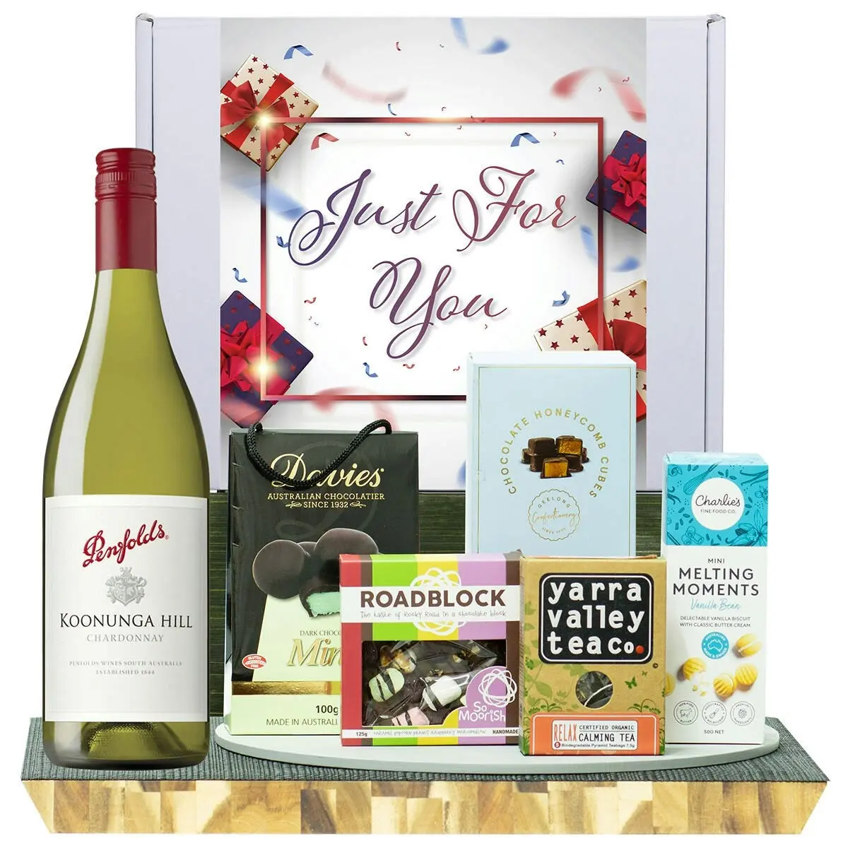 22103E Just For You Gourmet Hamper with Penfolds Koonunga Hill Chardonnay