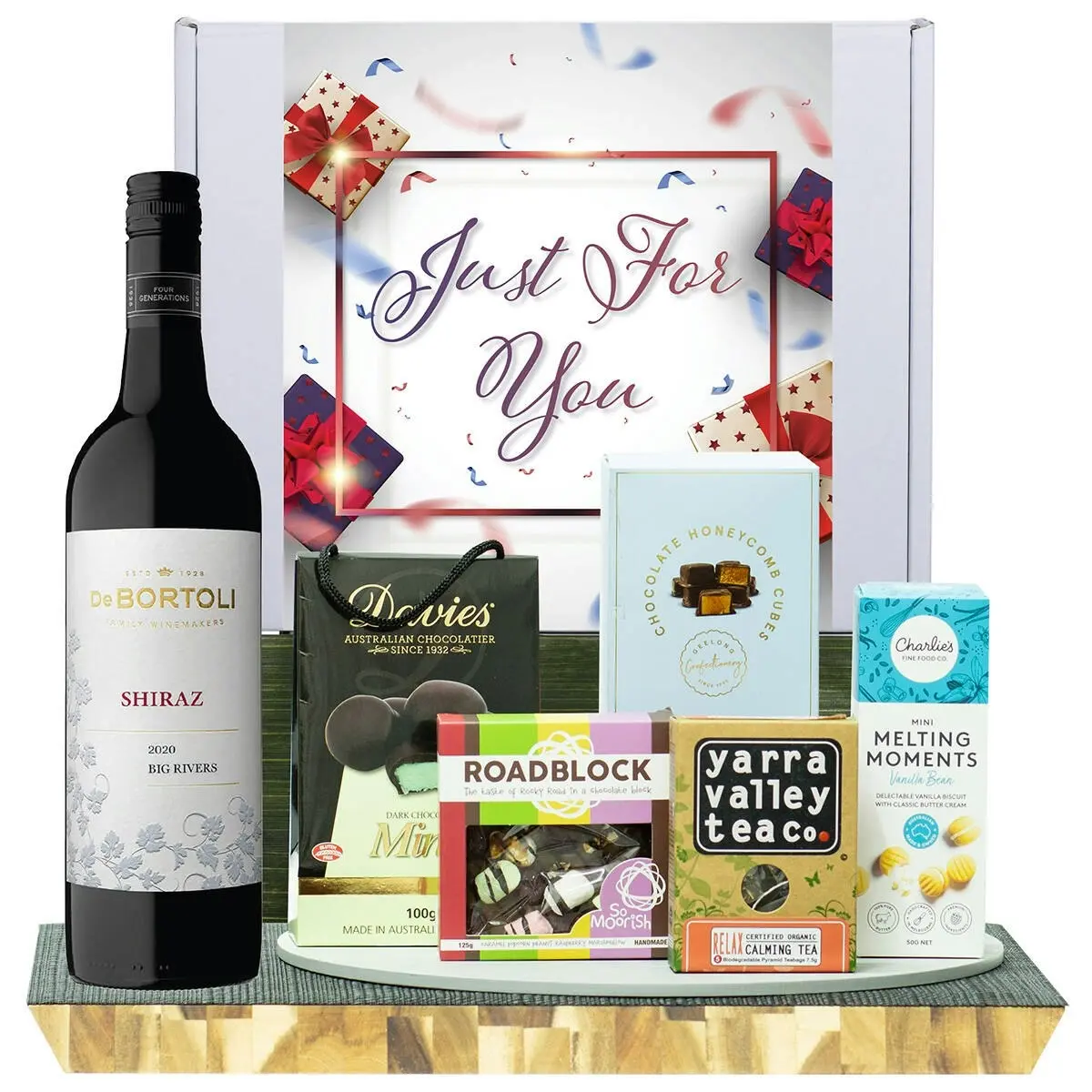 22121E Just For You Gourmet Hamper with De Bortoli Big Rivers Shiraz