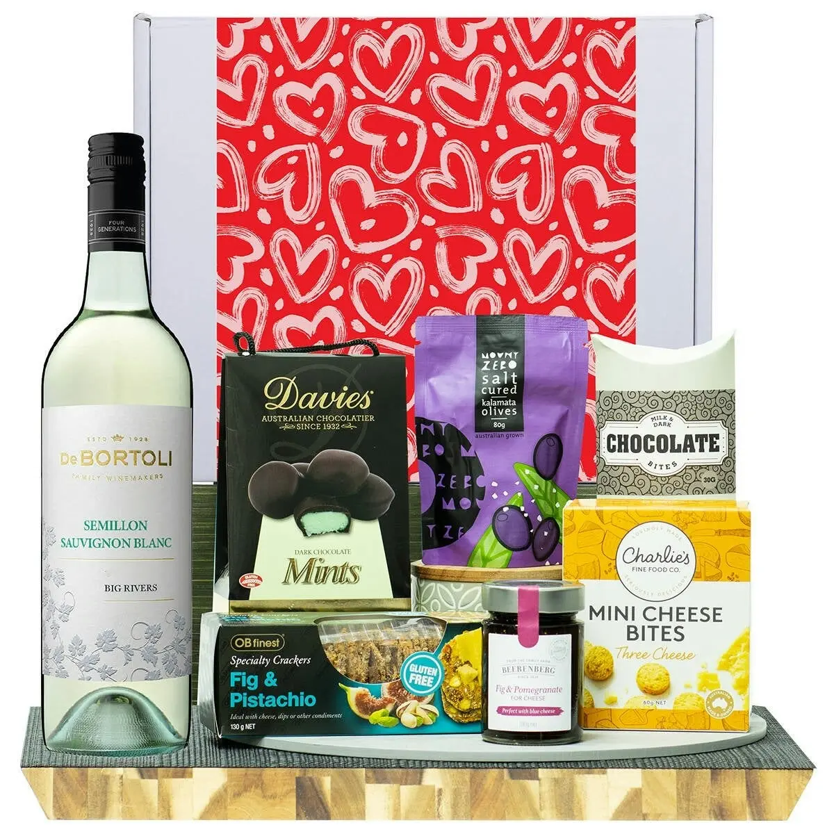 22222L Gourmet Hamper with De Bortoli Big Rivers Semillon Sauvignon Blanc