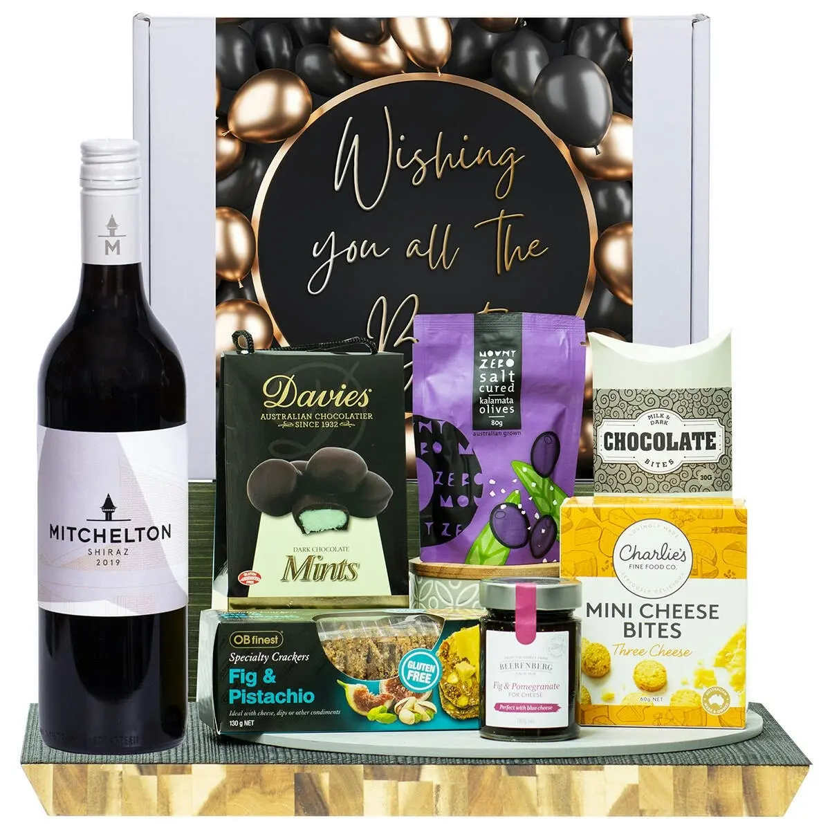 22251D All The Best Gourmet Hamper with Mitchelton Shiraz