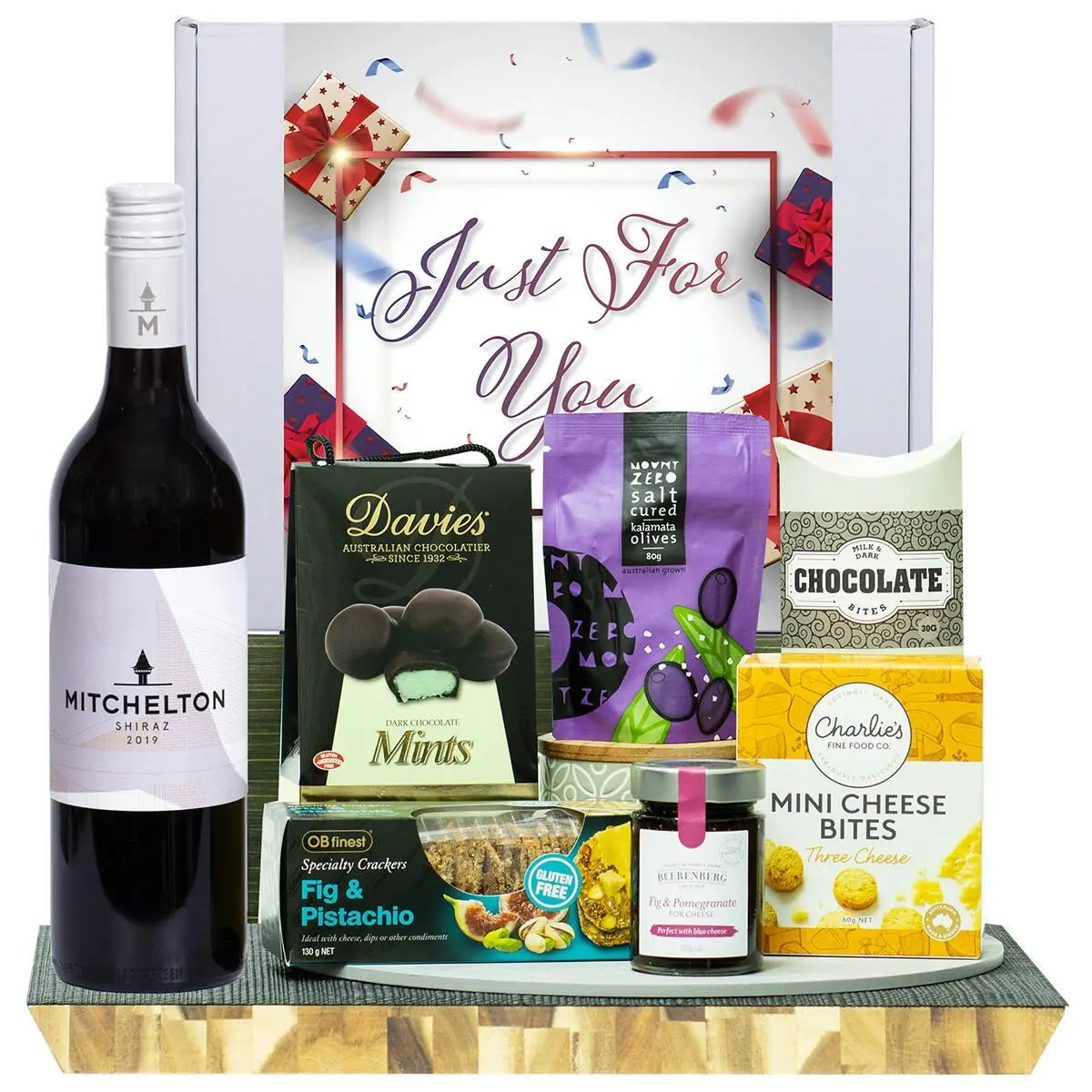 22251E Just For You Gourmet Hamper with Mitchelton Shiraz