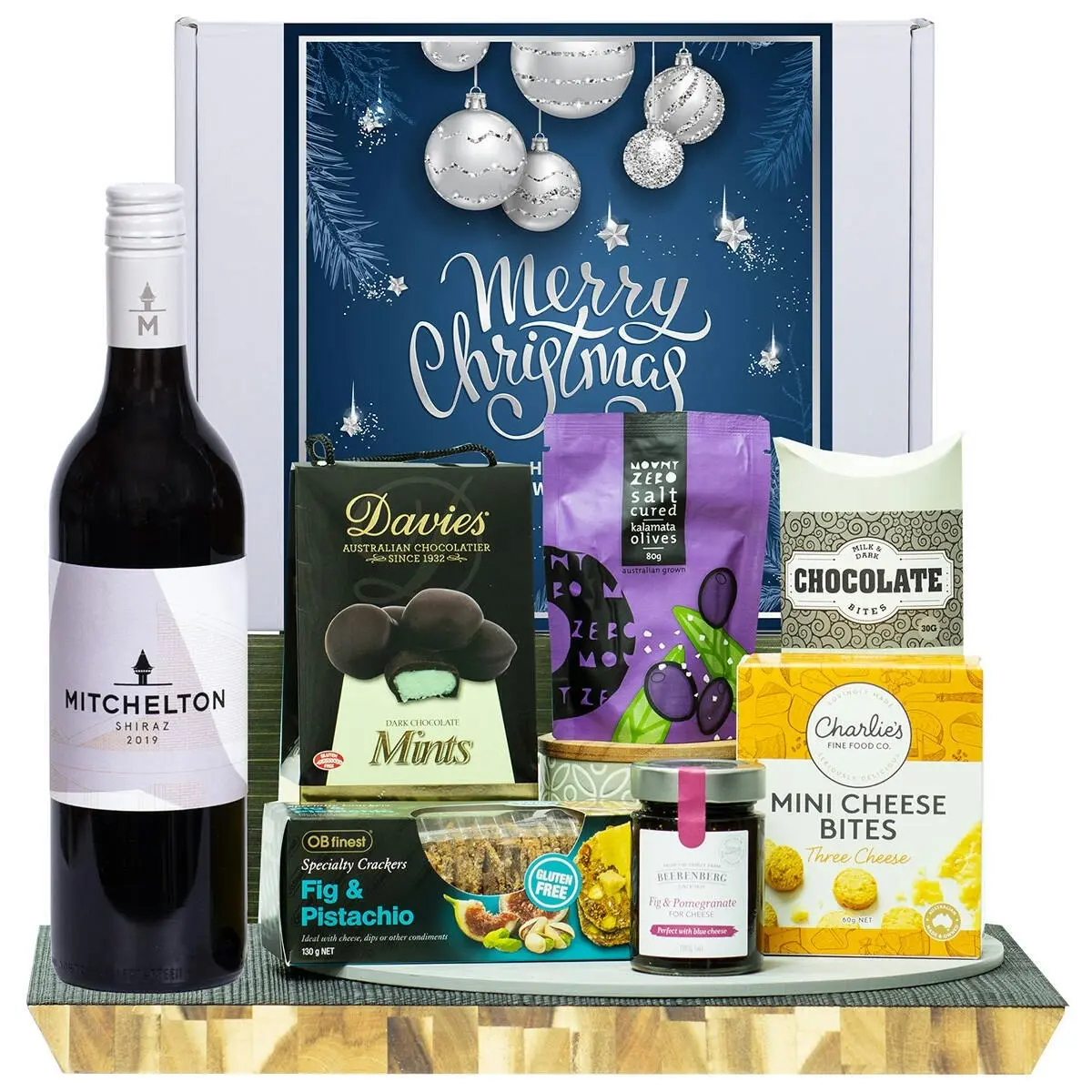 22251X Christmas Gourmet Hamper with Mitchelton Shiraz