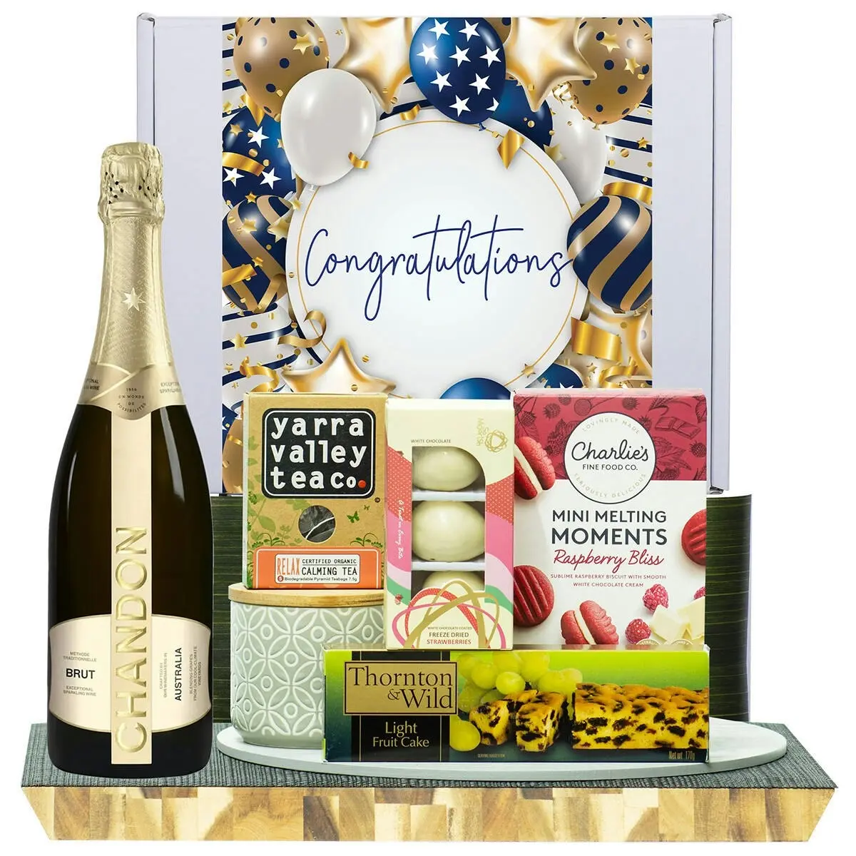 22363F Congratulations Gourmet Hamper with Chandon NV