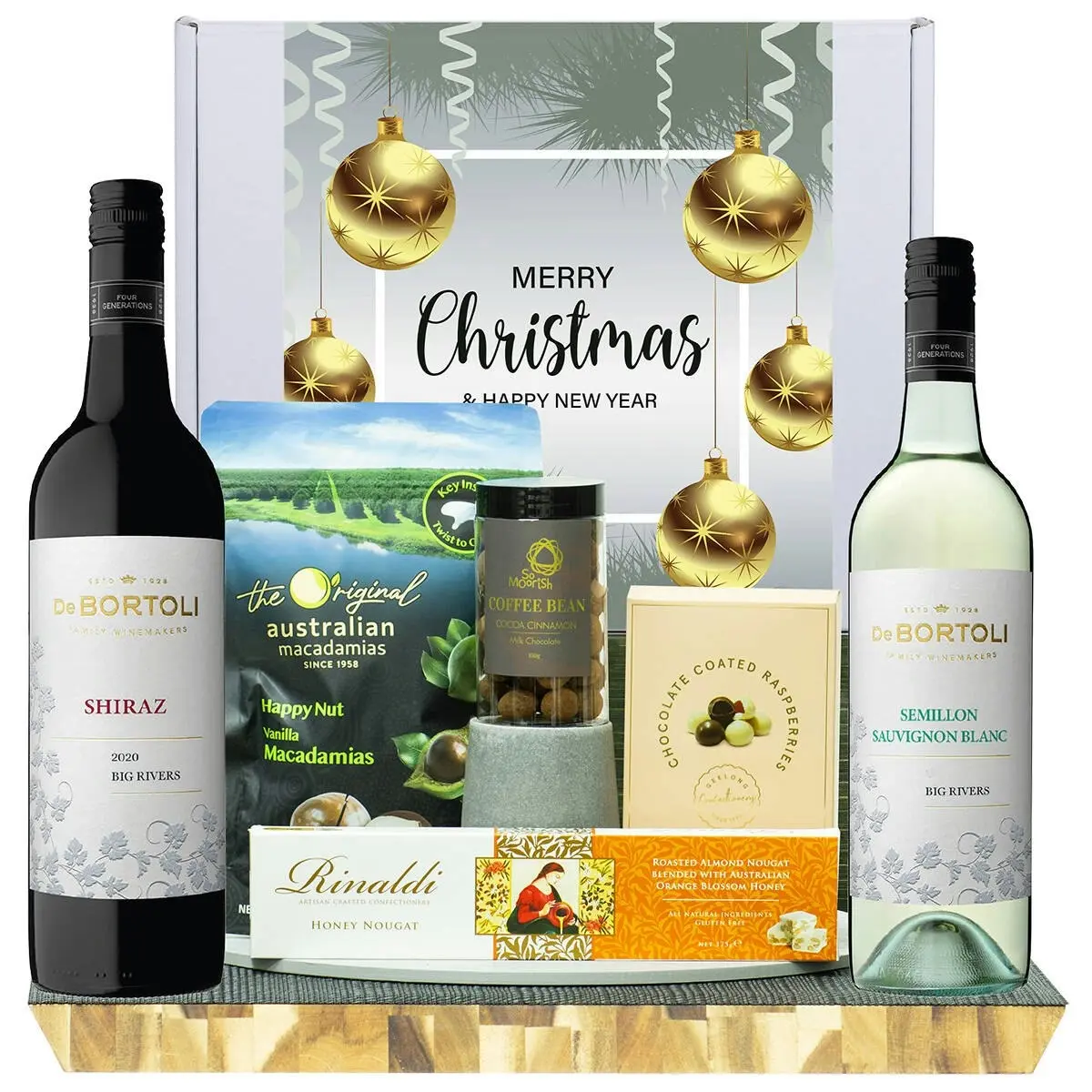 22423U Christmas Gourmet Hamper with De Bortoli Big Rivers Semillon Sauvignon Blanc