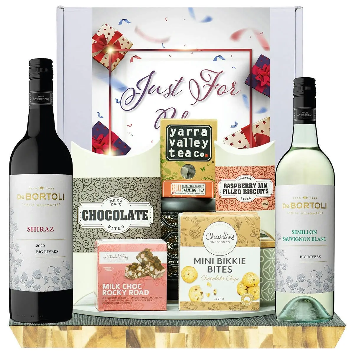 22623E Just For You Gourmet Hamper with De Bortoli Big Rivers Shiraz