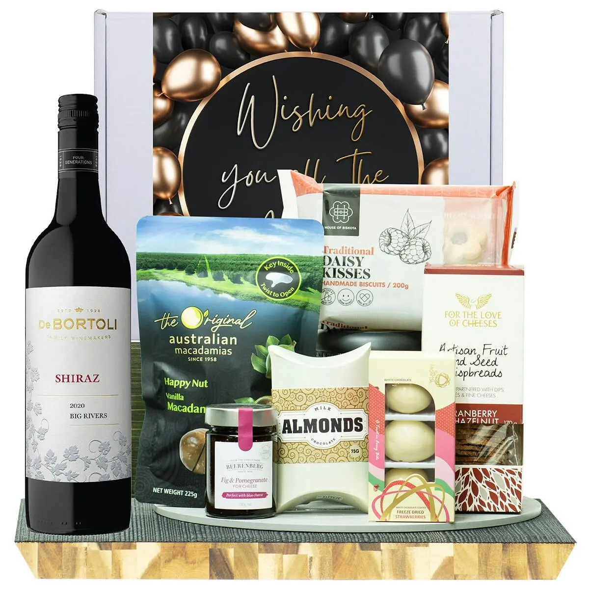 22721D All The Best Gourmet Hamper with De Bortoli Big Rivers Shiraz