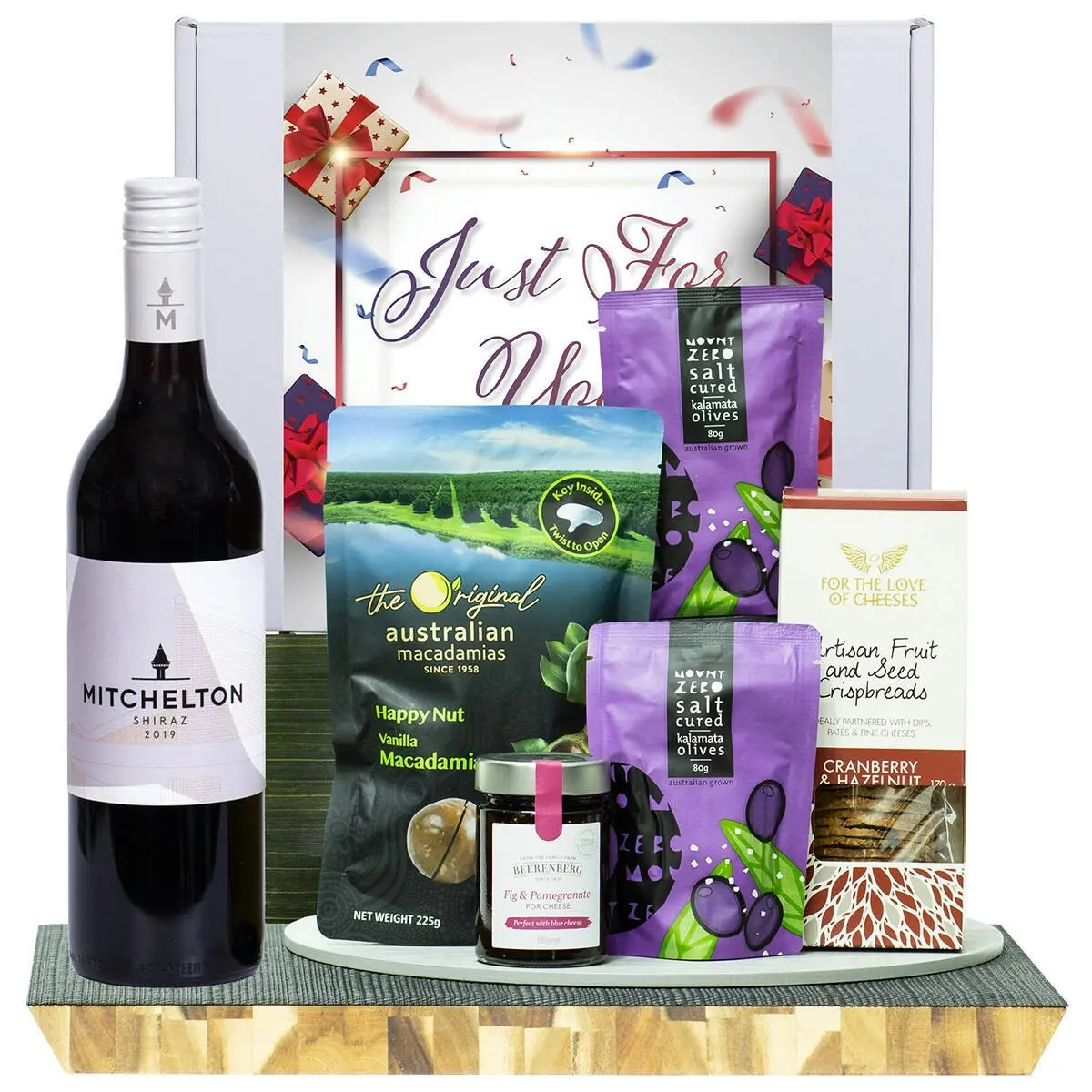 22851E Just For You Gourmet Hamper with Mitchelton Shiraz