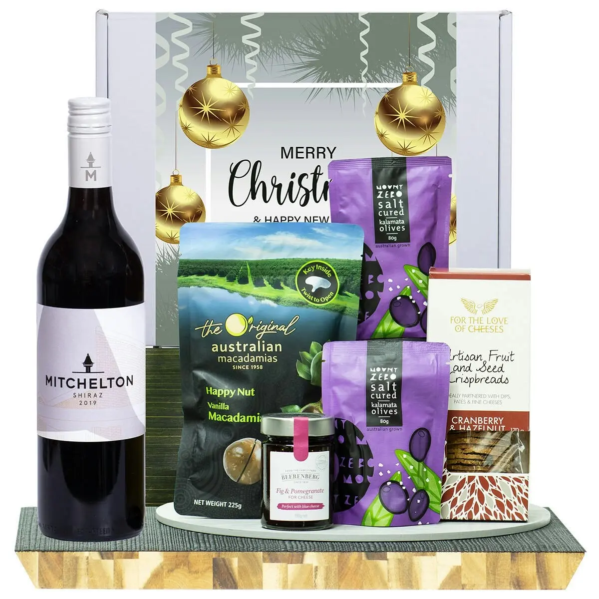 22851U Christmas Gourmet Hamper with Mitchelton Shiraz