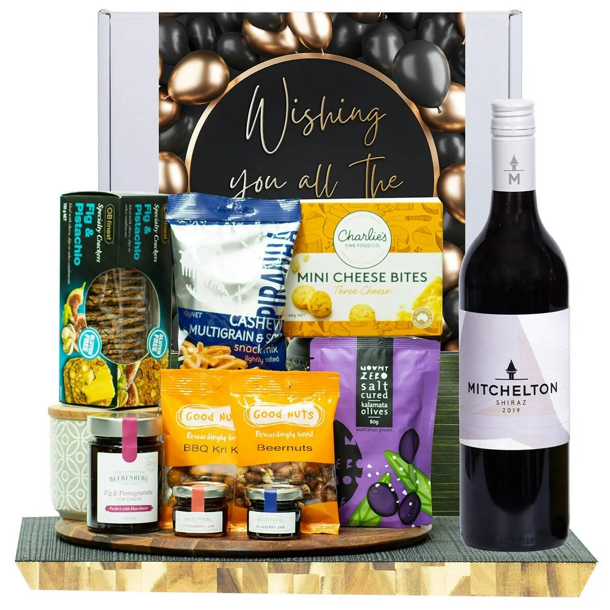 23251D All The Best Gourmet Hamper with Mitchelton Shiraz