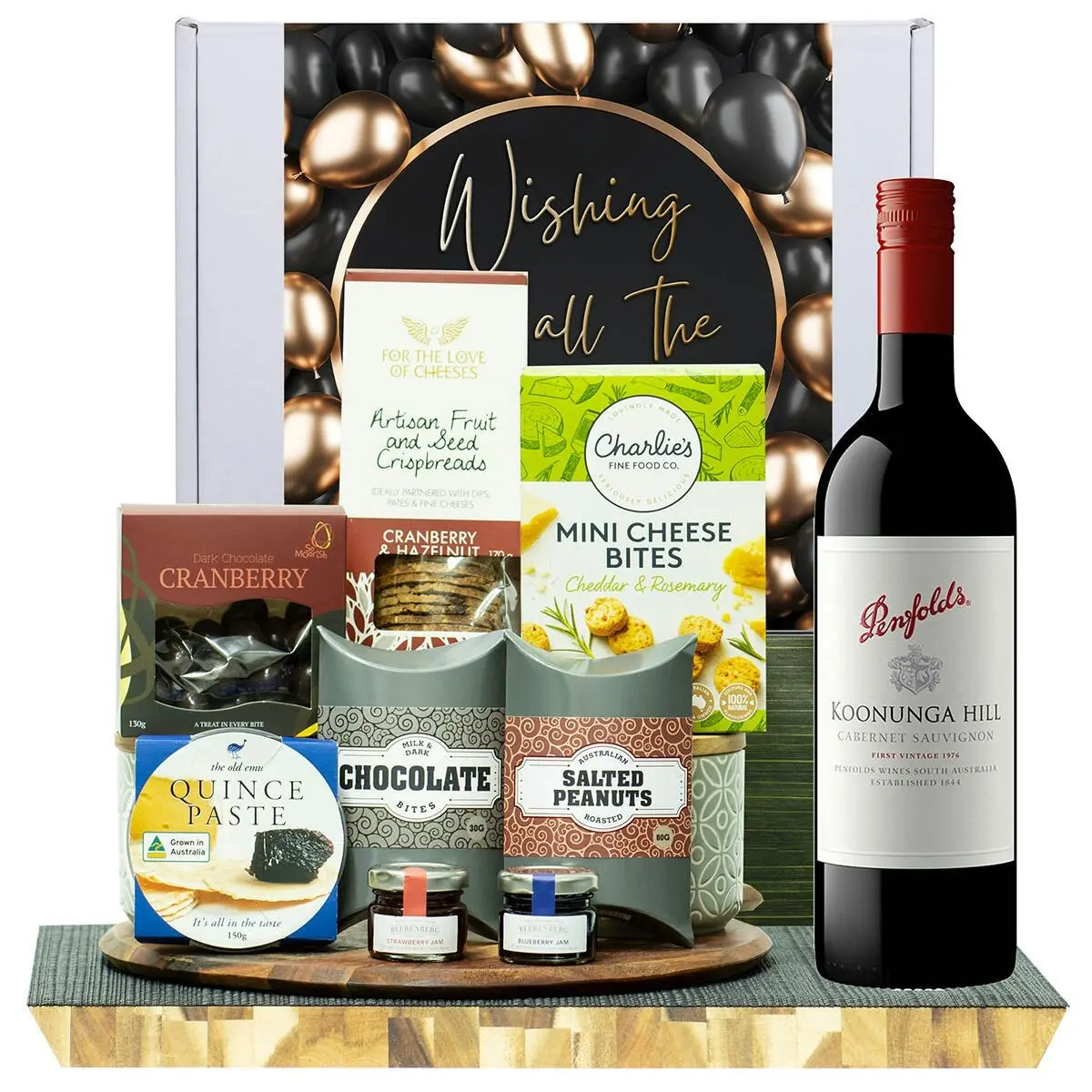 23302D All The Best Gourmet Hamper with Penfolds Koonunga Hill Cabernet Sauvignon