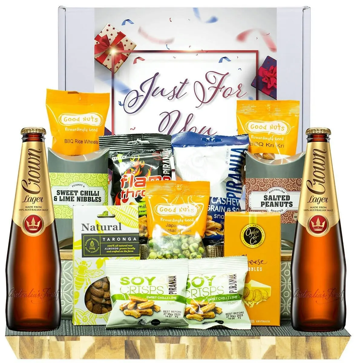 24986E Just For You Hamper with Crown Lager