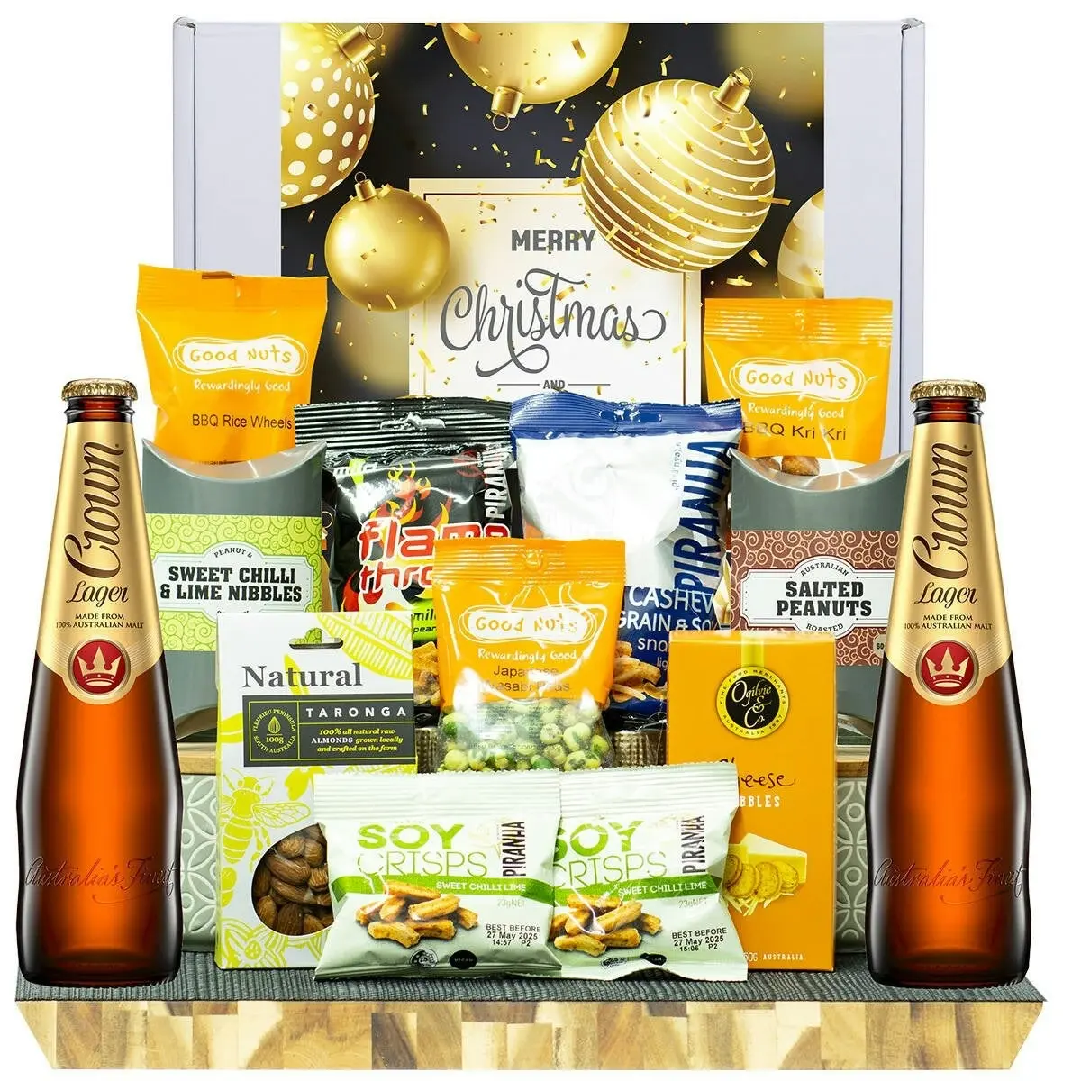 24986V Christmas Gourmet Hamper with Crown Lager