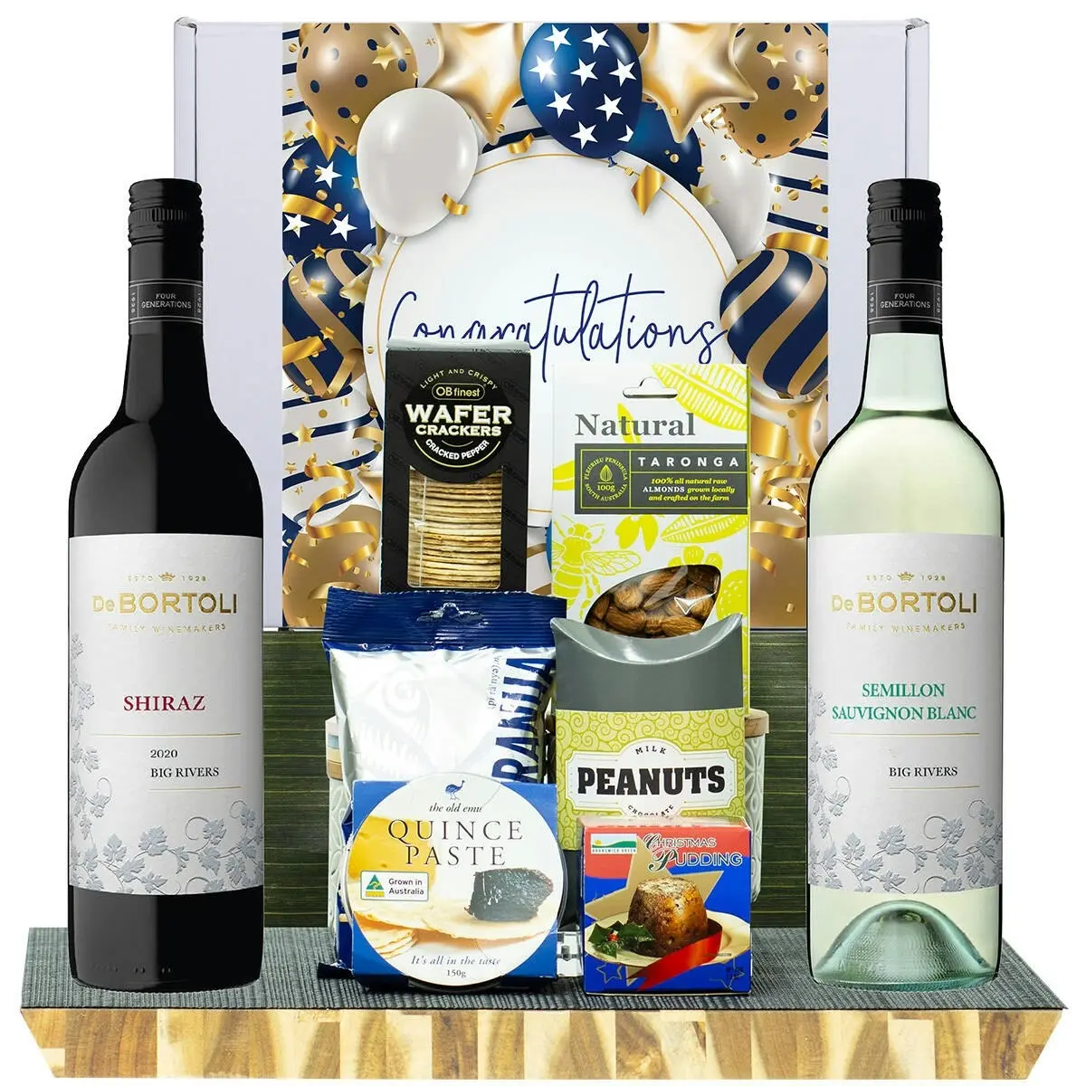 26623F Congratulations Hamper with De Bortoli Big Rivers