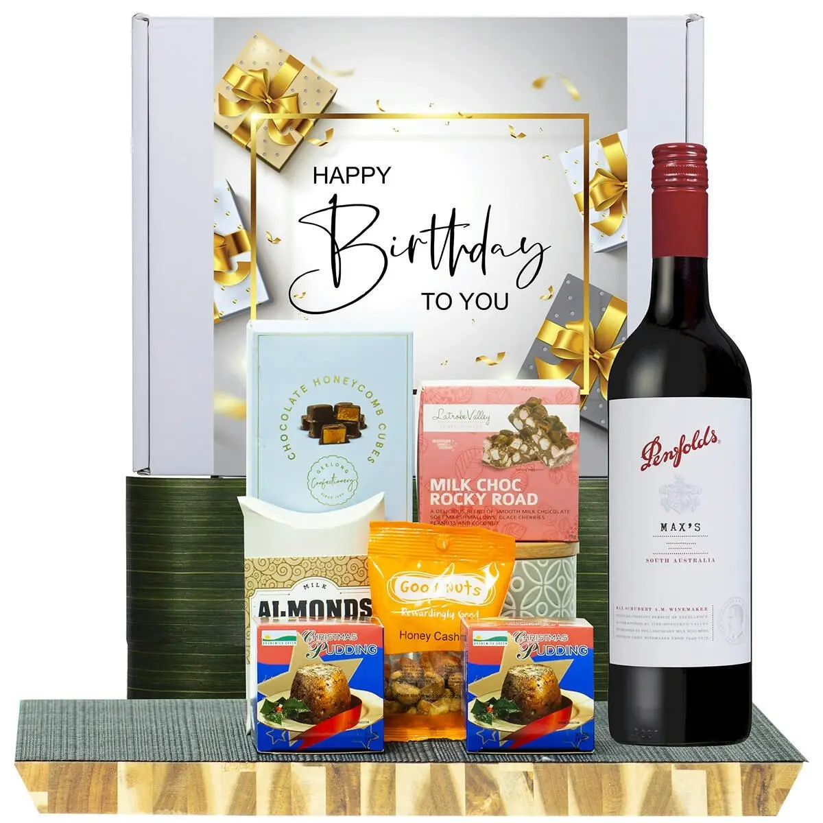 26705C Happy Birthday Hamper with Penfolds Max’s Cabernet Sauvignon