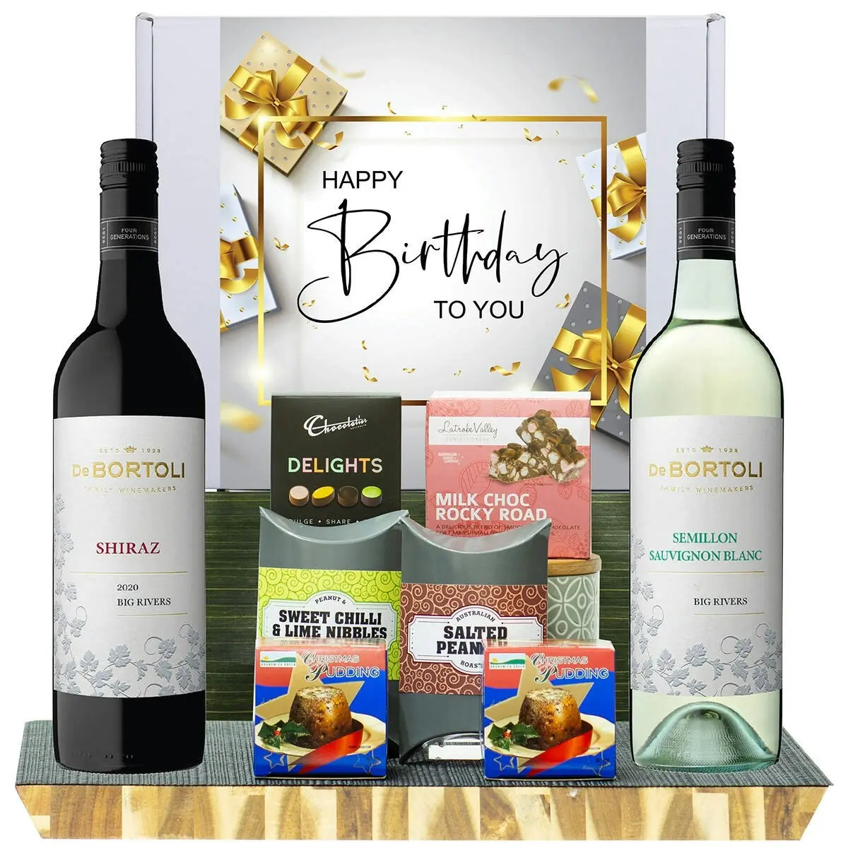 26823C Happy Birthday Hamper with De Bortoli Big Rivers