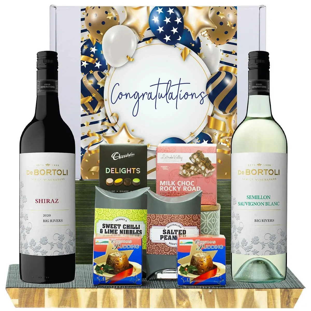 26823F Congratulations Hamper with De Bortoli Big Rivers