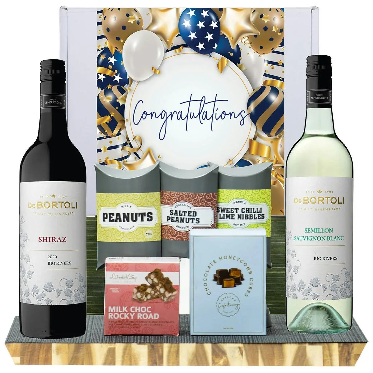 29023F Congratulations Gourmet Hamper with De Bortoli Big Rivers