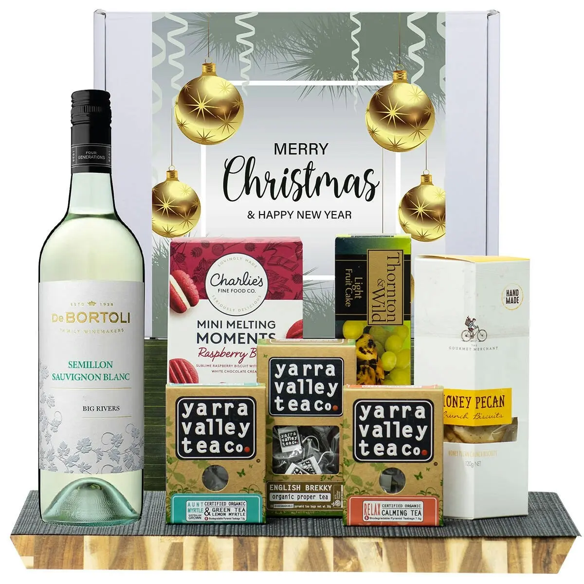 29722U Christmas Gourmet Hamper with De Bortoli Big Rivers Semillon Sauvignon Blanc