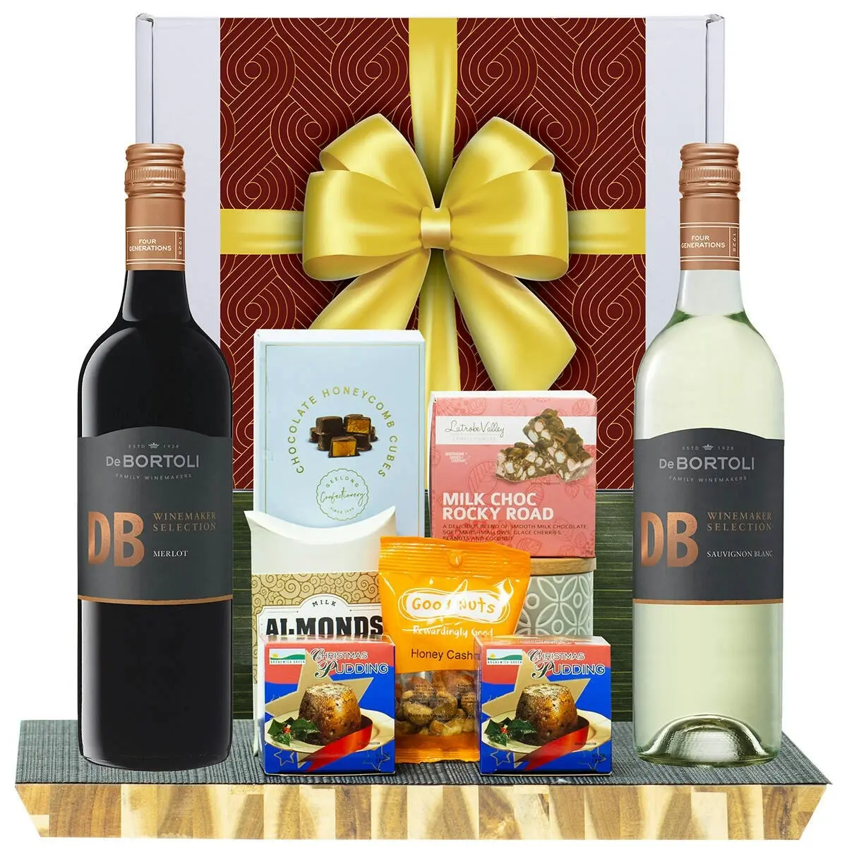 26726A Christmas hamper with De Bortoli DB Merlot