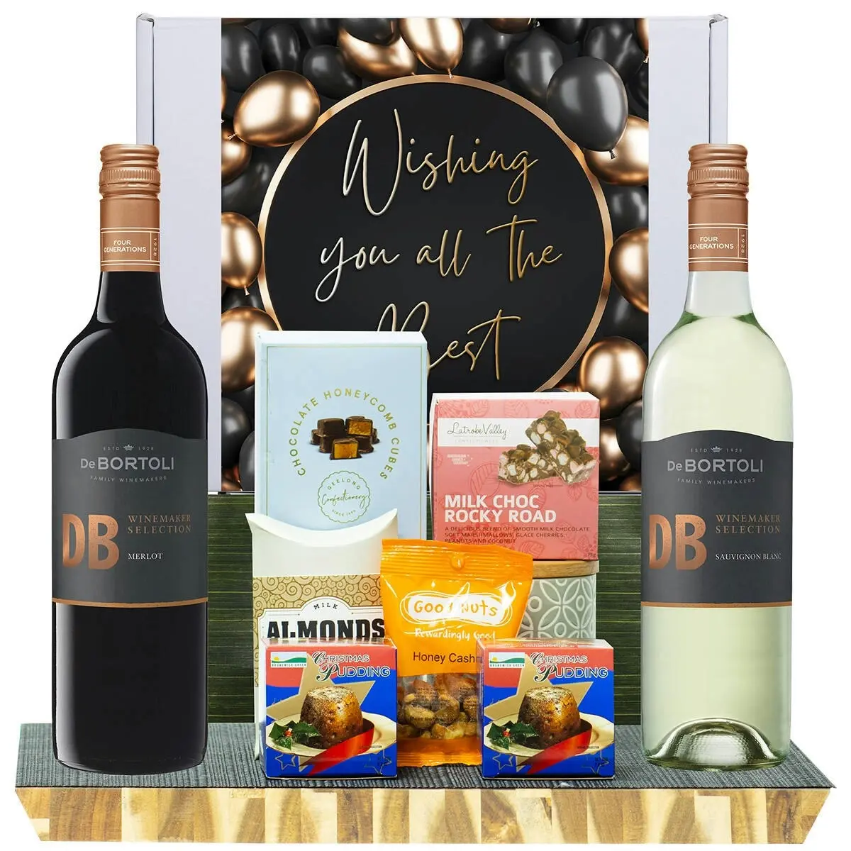 26726D All The Best hamper with De Bortoli DB Merlot