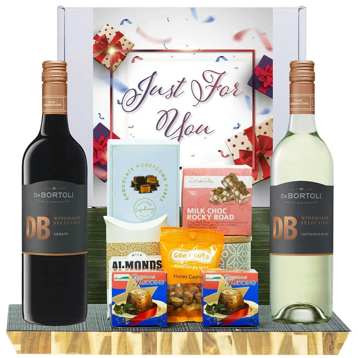 26726E Just For You hamper with De Bortoli DB Merlot