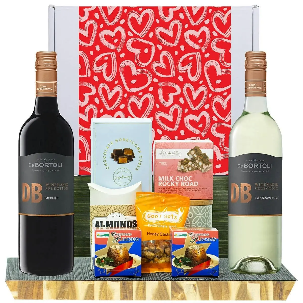 26726L Christmas hamper with De Bortoli DB Merlot