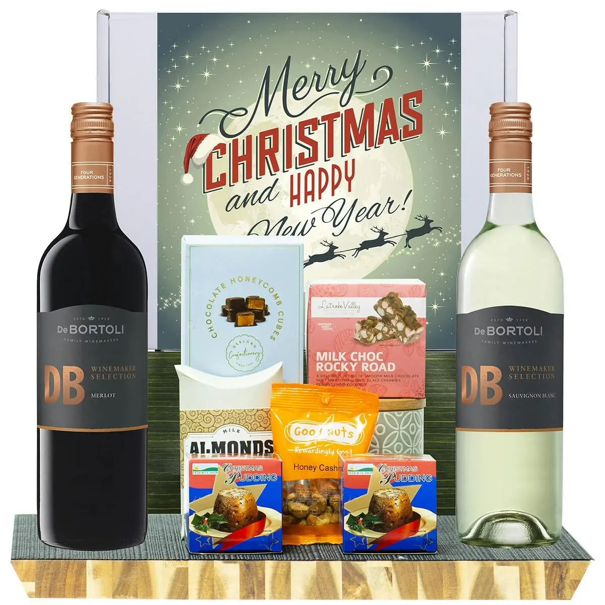 26726W Christmas hamper with De Bortoli DB Merlot