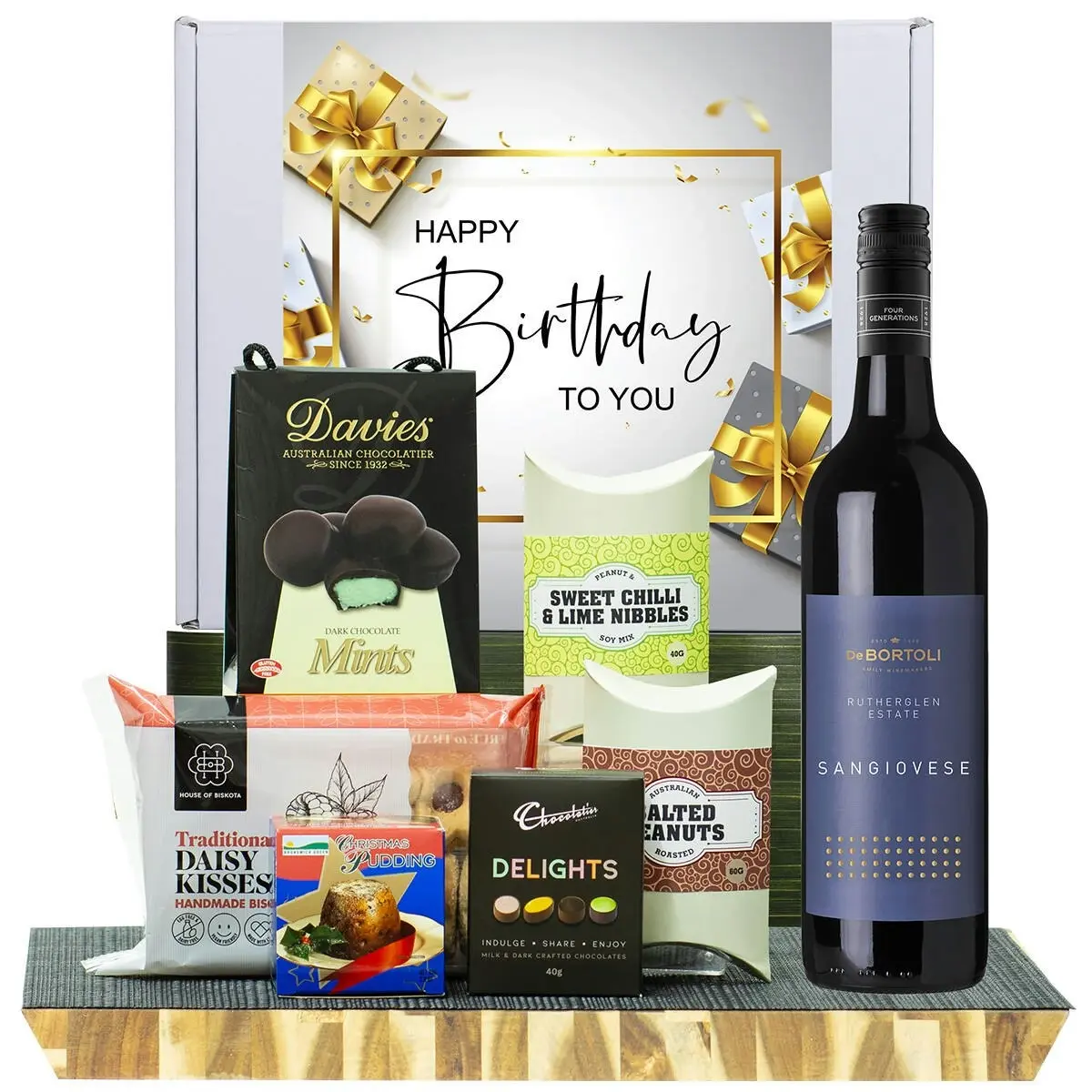 26530C Happy Birthday Hamper with De Bortoli Rutherglen Sangiovese