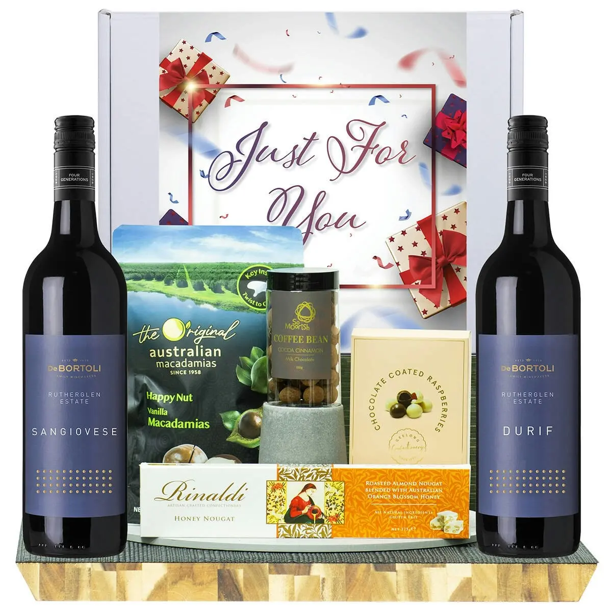 22432E Just For You Gourmet Hamper with De Bortoli Rutherglen Durif