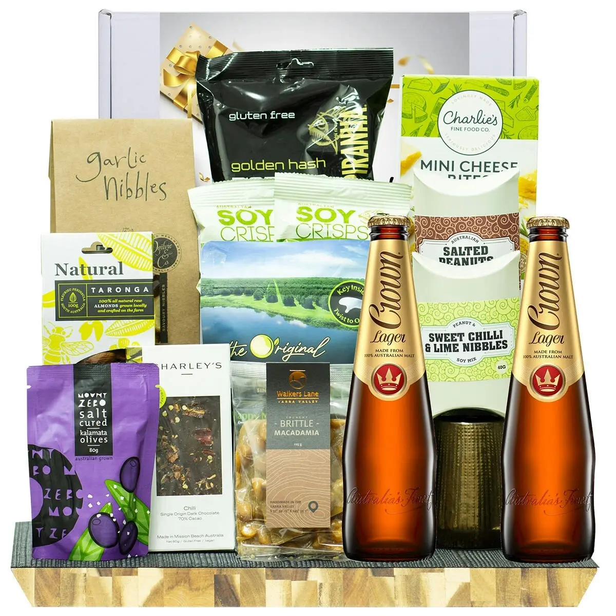 25086C Happy Birthday Gourmet Hamper with Crown Lager