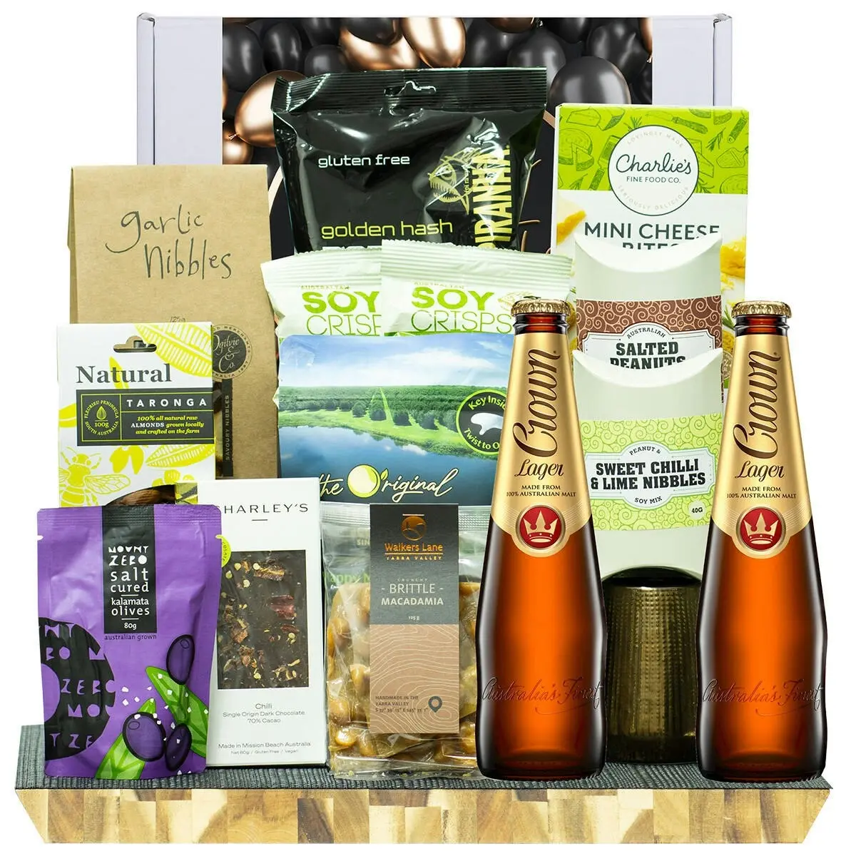 25086D All The Best Gourmet Hamper with Crown Lager