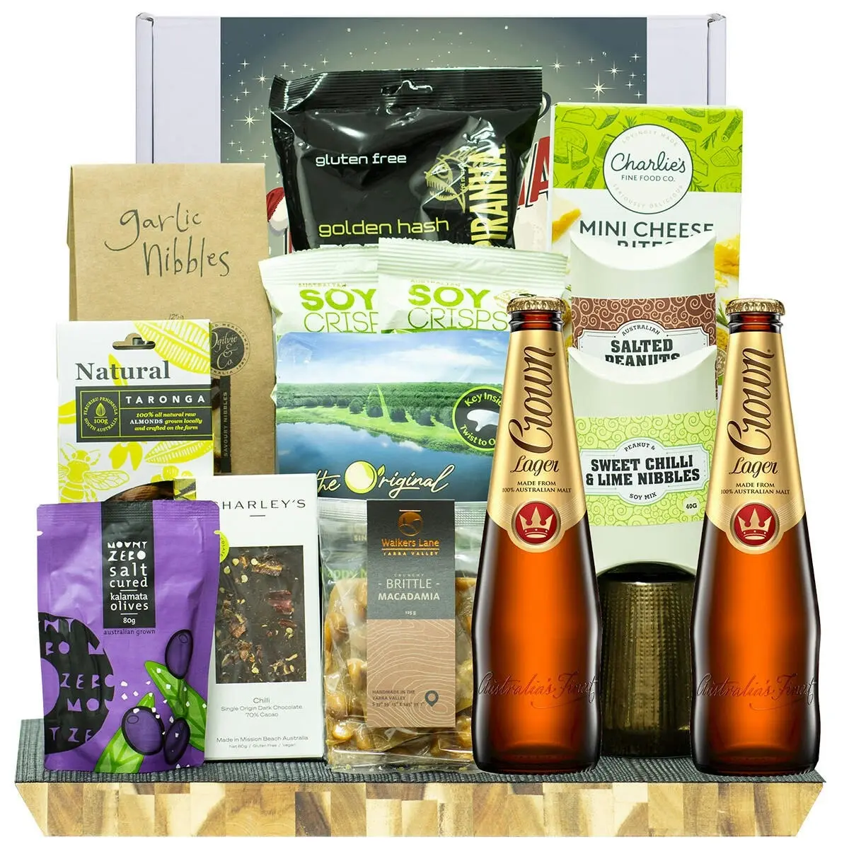 25086W Christmas Gourmet Hamper with Crown Lager