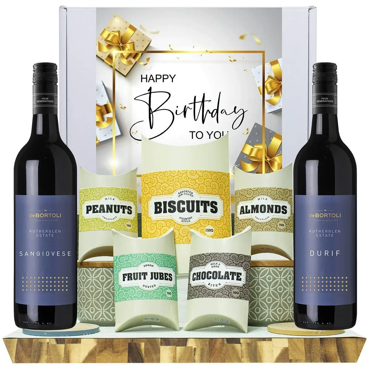 20332C Happy Birthday Gourmet Hamper with De Bortoli Rutherglen